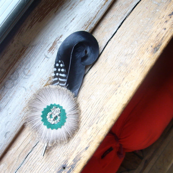 Bavarian Gamsbart Stag Pin