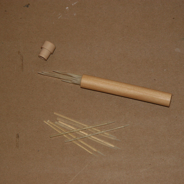 Natural Toothpicks & Wood Holder