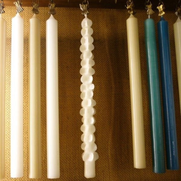 White Candle with Pinches