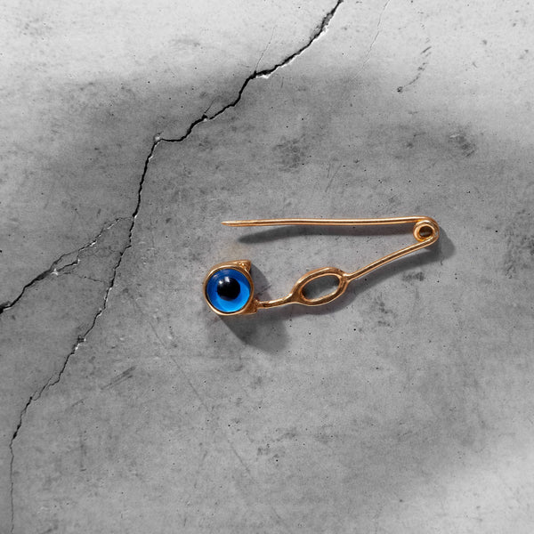 Safety Pin with Evil Eye