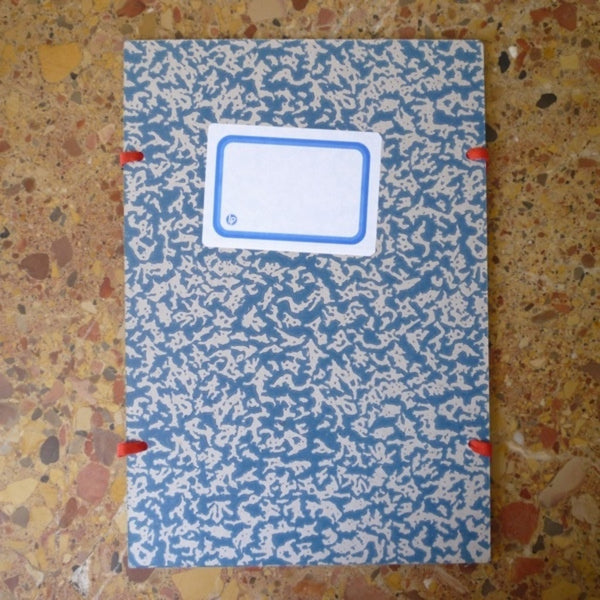 Blue and Grey "Notes Interessants" Marbled Folder