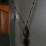 Cast Iron Leaf Pendant Necklace